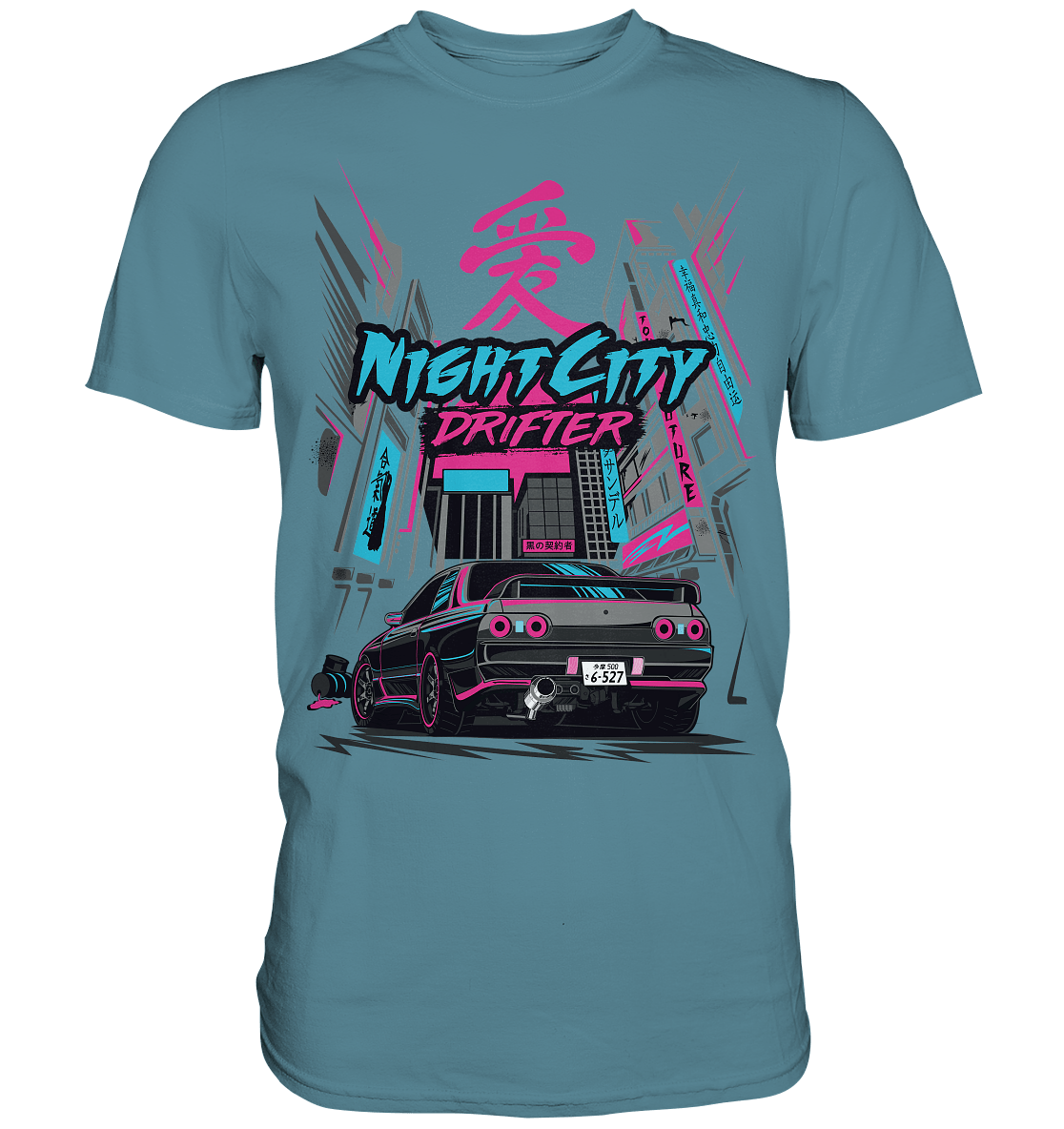 NightCity Skyline R32 - Premium Shirt - MotoMerch.de