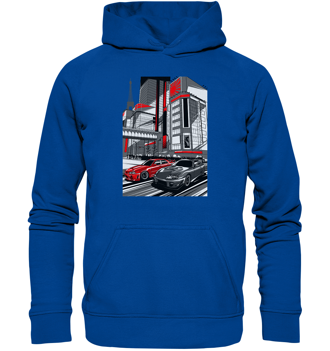 Nihon Nights - R34 vs. MK4 - Basic Unisex Hoodie - MotoMerch.de