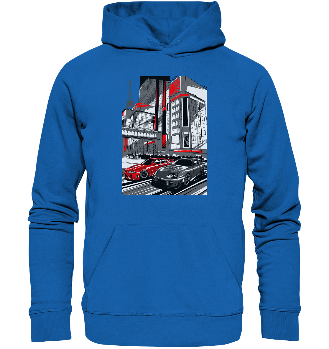 Nihon Nights - R34 vs. MK4 - Premium Unisex Hoodie - MotoMerch.de