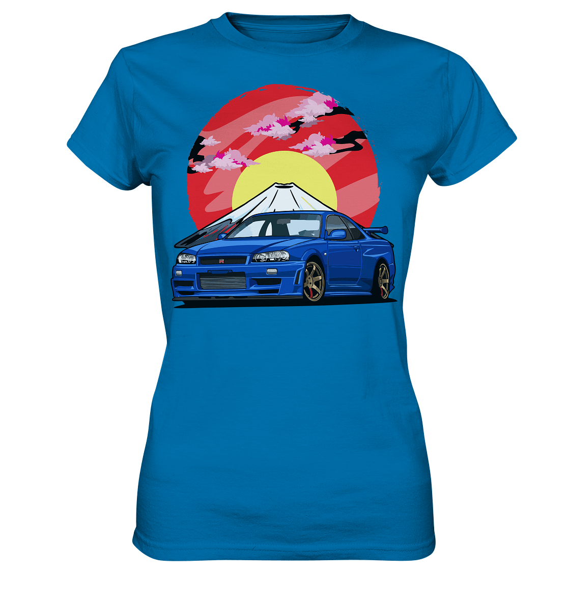 Nissan R34 GT-R Mount Fuji - Ladies Premium Shirt - MotoMerch.de