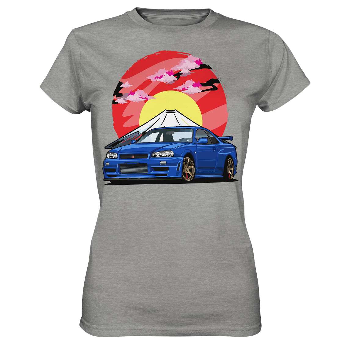 Nissan R34 GT-R Mount Fuji - Ladies Premium Shirt - MotoMerch.de