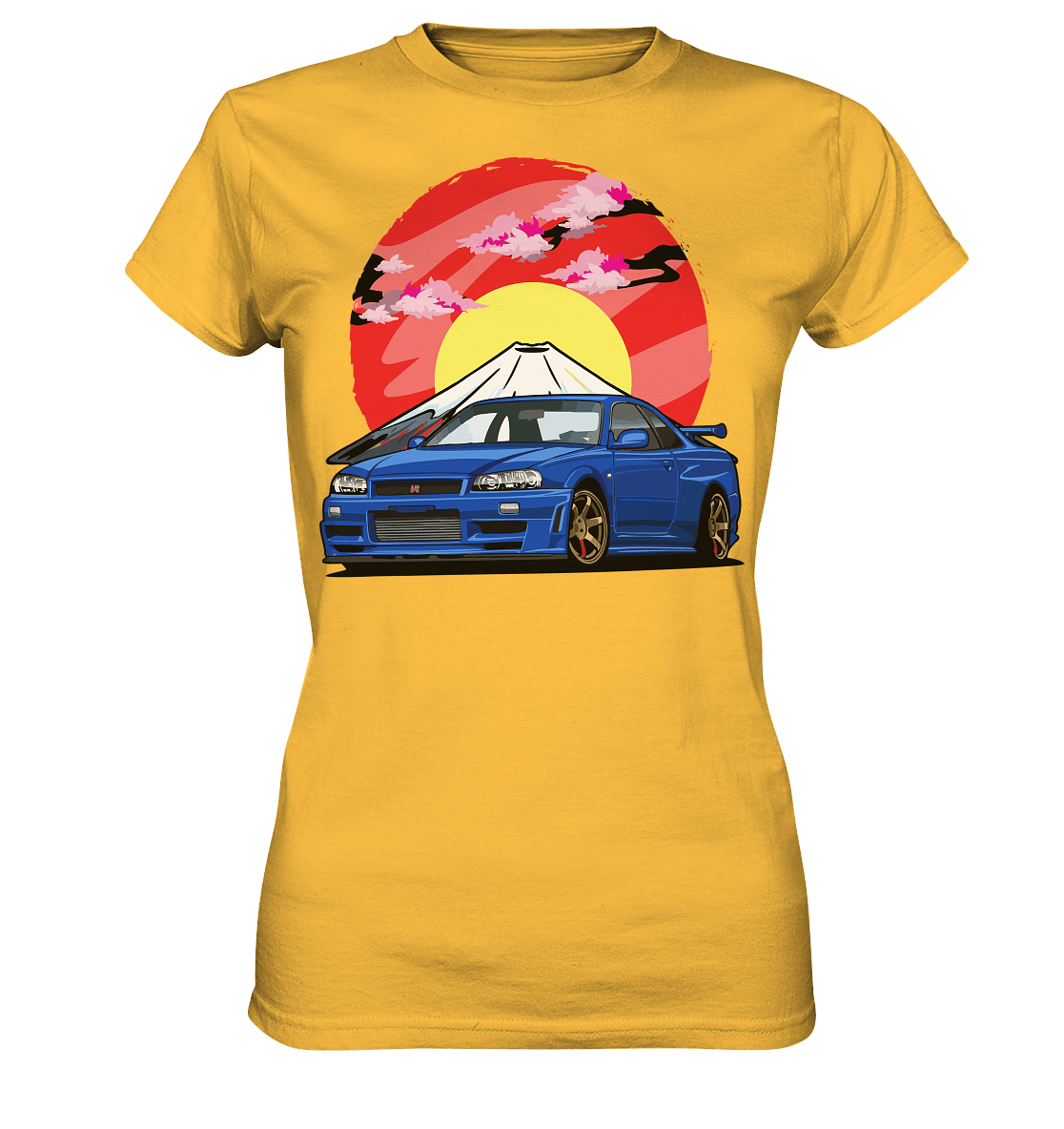 Nissan R34 GT-R Mount Fuji - Ladies Premium Shirt - MotoMerch.de