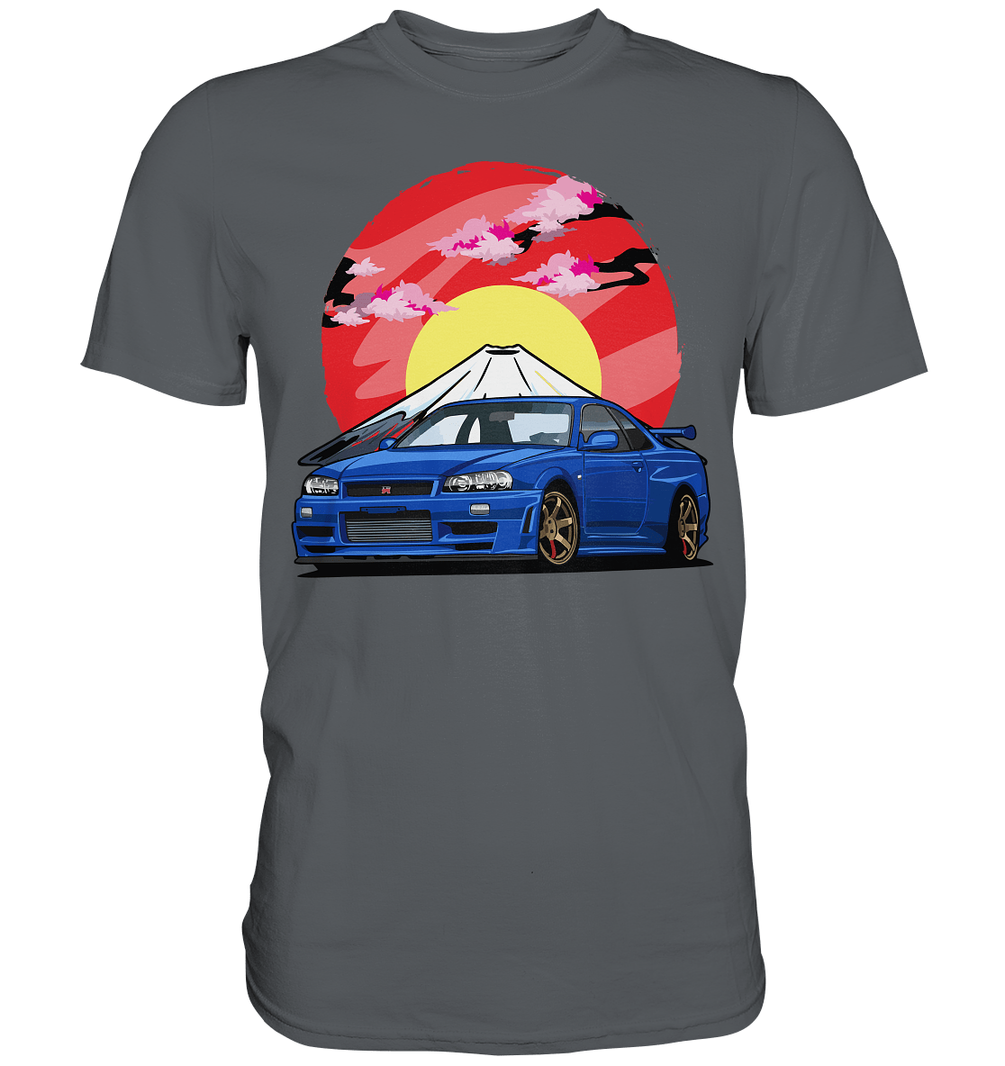 Nissan R34 GT-R Mount Fuji - Premium Shirt - MotoMerch.de