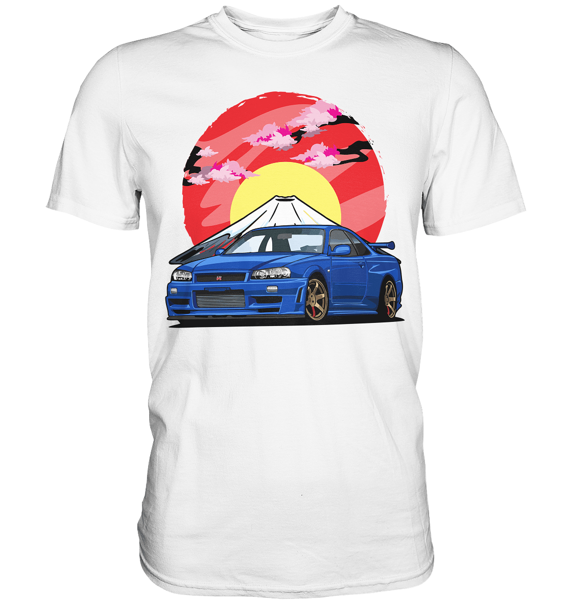 Nissan R34 GT-R Mount Fuji - Premium Shirt - MotoMerch.de