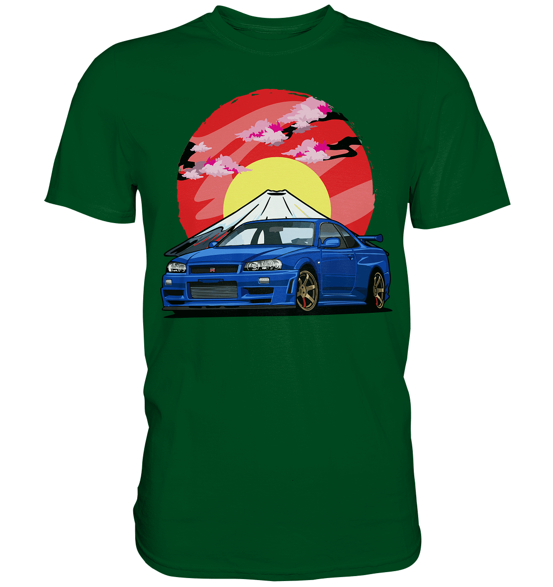 Nissan R34 GT-R Mount Fuji - Premium Shirt - MotoMerch.de