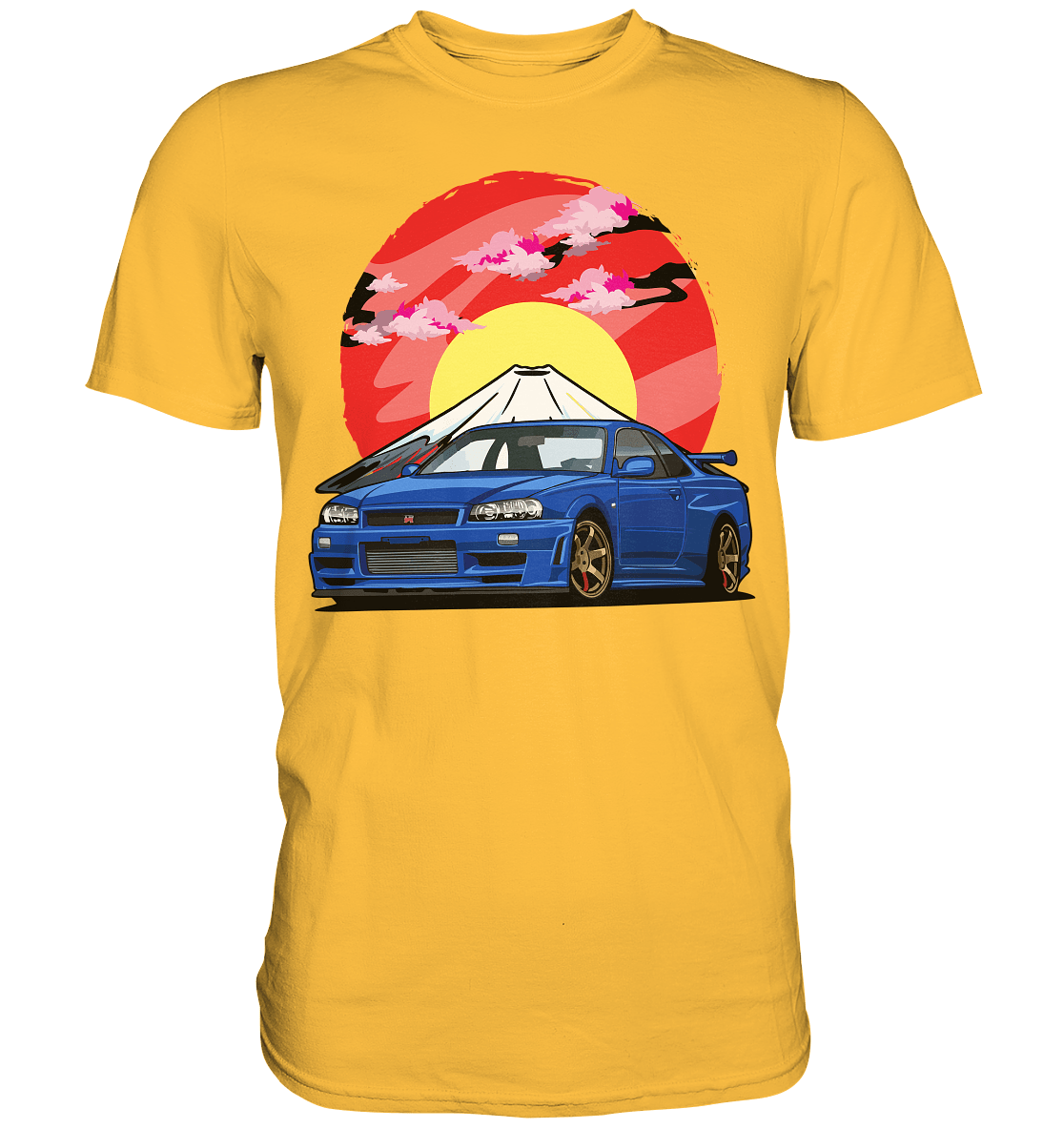 Nissan R34 GT-R Mount Fuji - Premium Shirt - MotoMerch.de