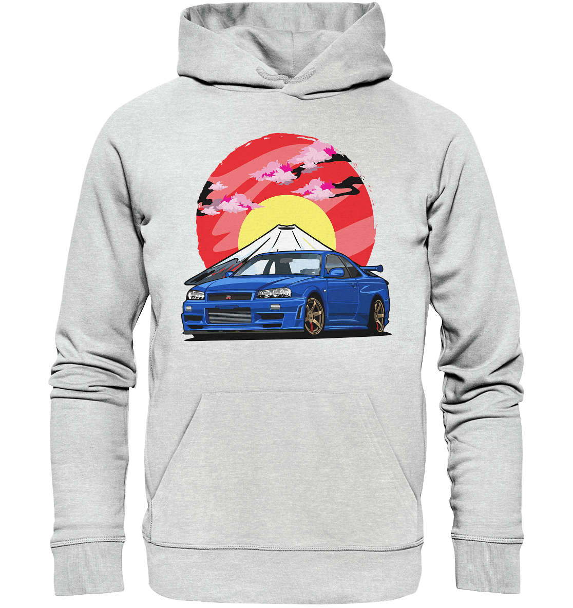 Nissan R34 GT-R Mount Fuji - Premium Unisex Hoodie - MotoMerch.de