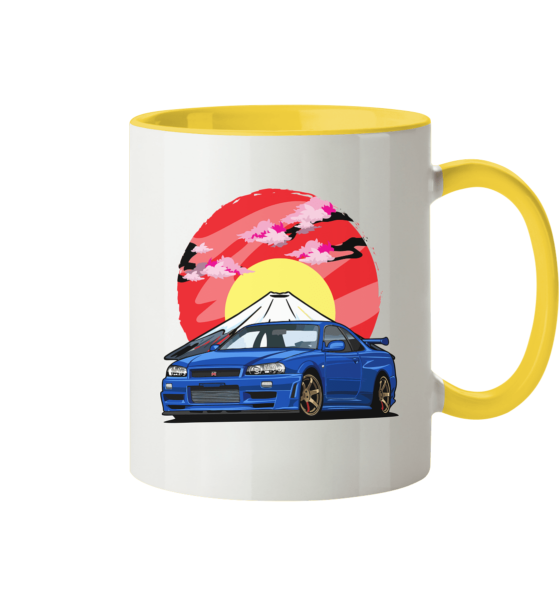 Nissan R34 GT-R Mount Fuji - Tasse zweifarbig - MotoMerch.de