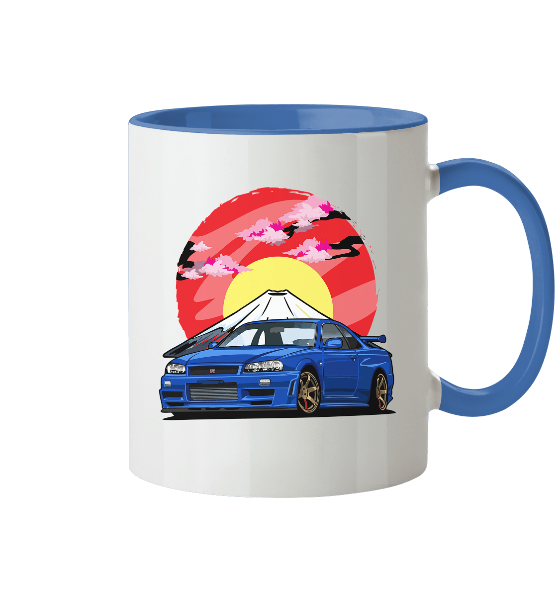 Nissan R34 GT-R Mount Fuji - Tasse zweifarbig - MotoMerch.de