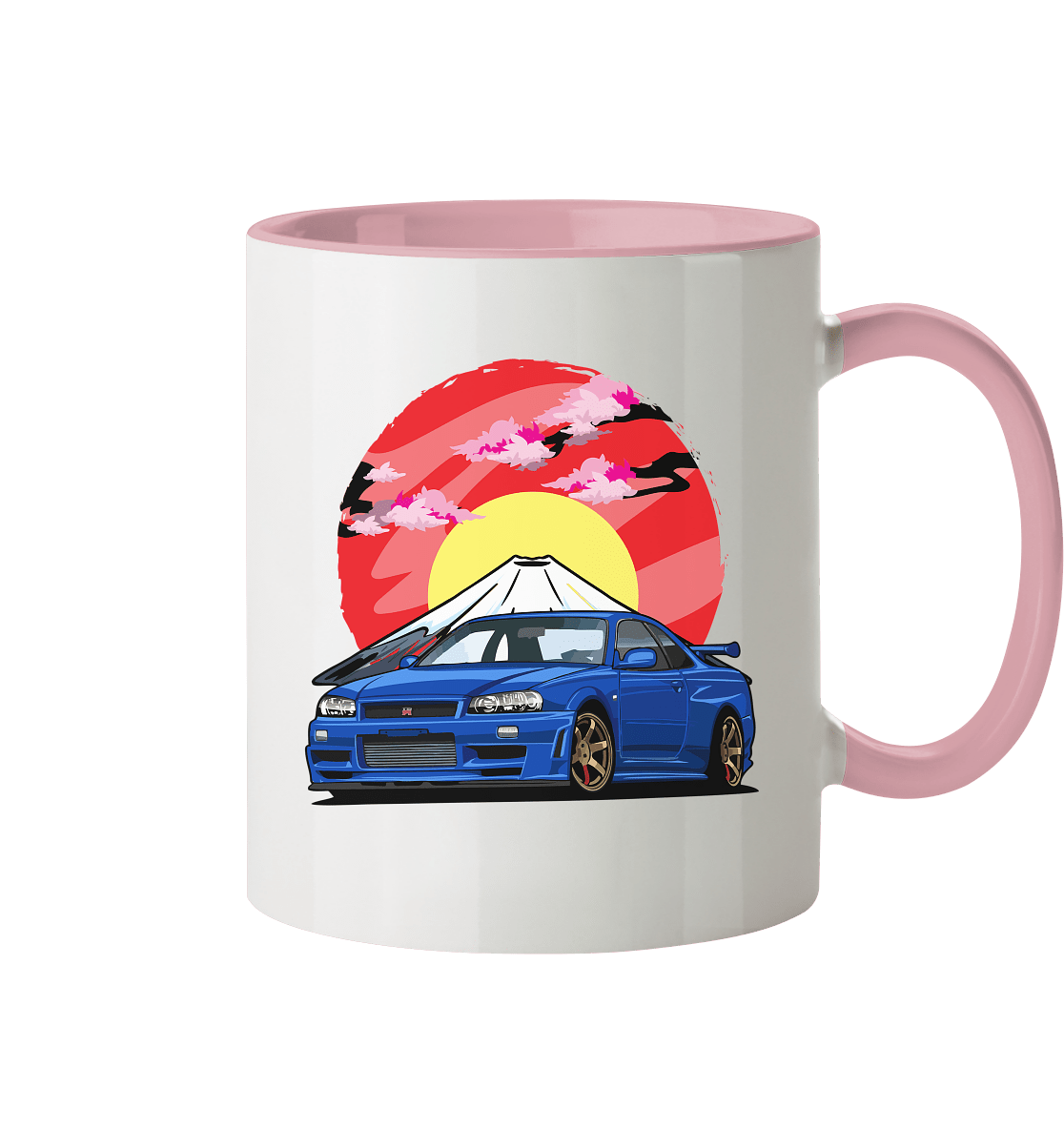 Nissan R34 GT-R Mount Fuji - Tasse zweifarbig - MotoMerch.de