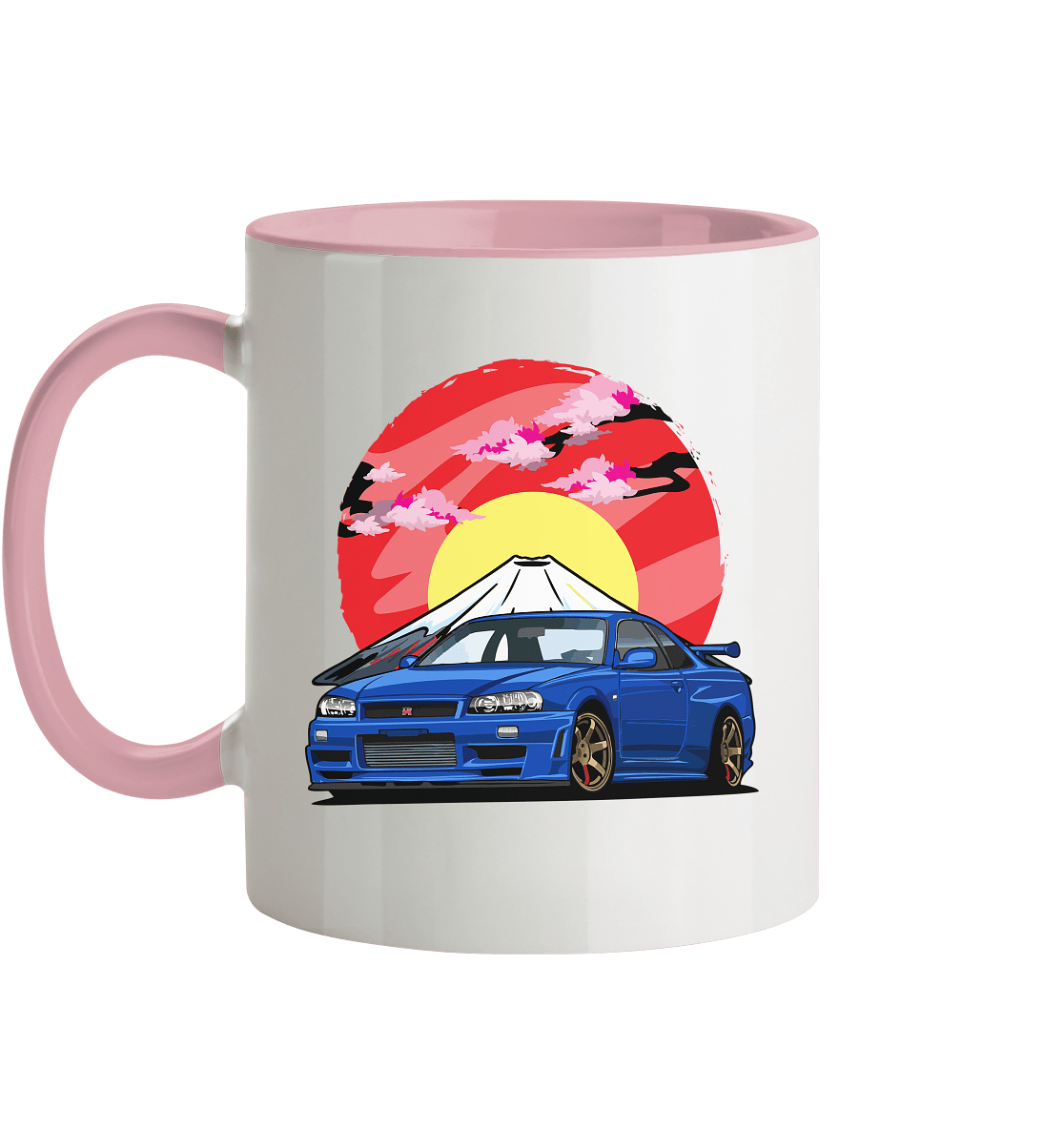 Nissan R34 GT-R Mount Fuji - Tasse zweifarbig - MotoMerch.de