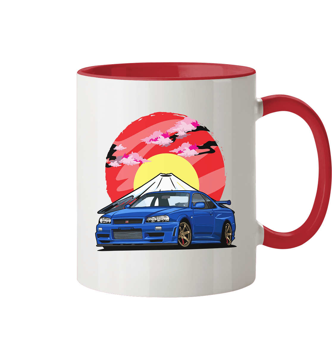 Nissan R34 GT-R Mount Fuji - Tasse zweifarbig - MotoMerch.de