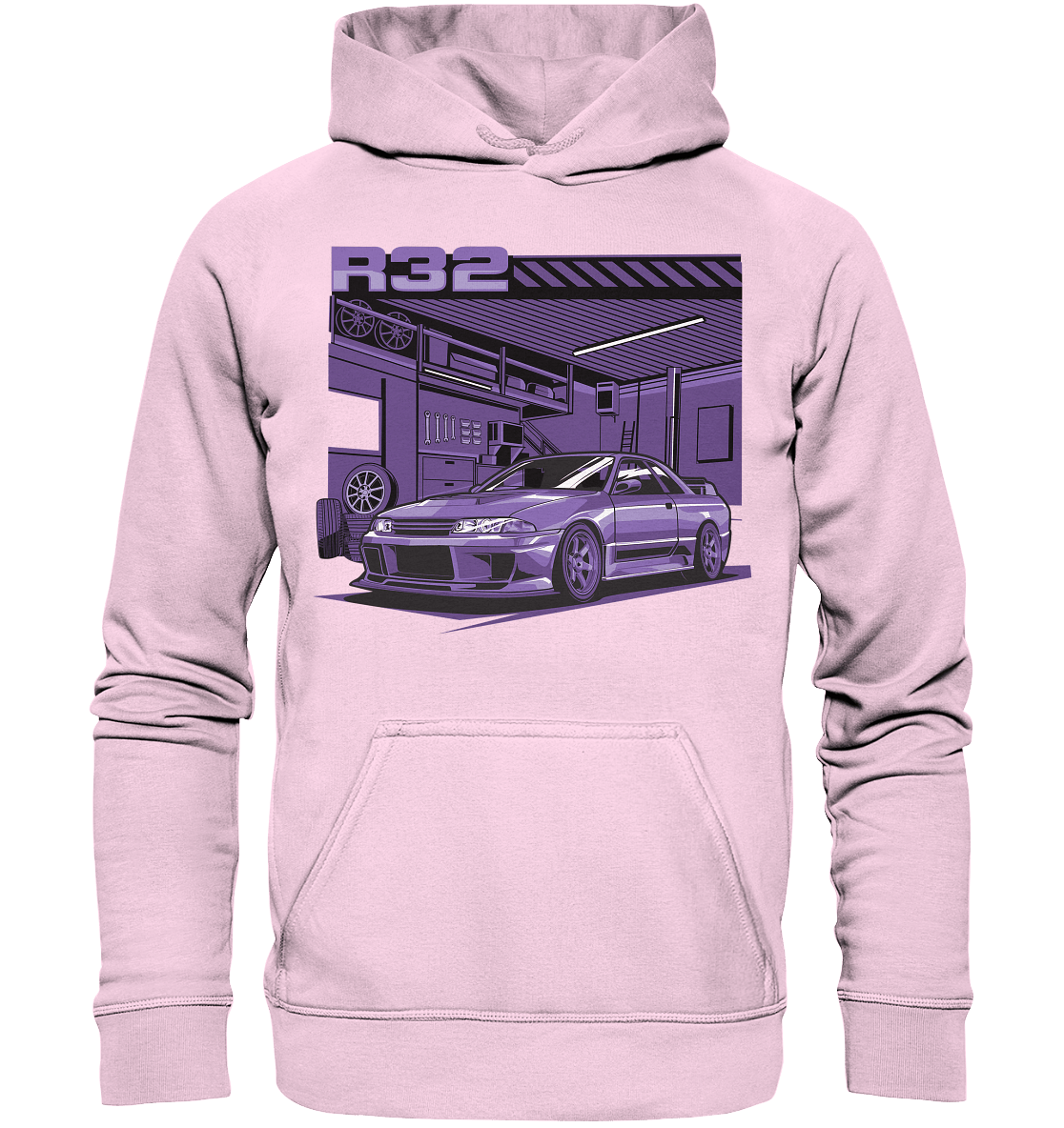 Nissan Skyline R32 Garage - Basic Unisex Hoodie - MotoMerch.de