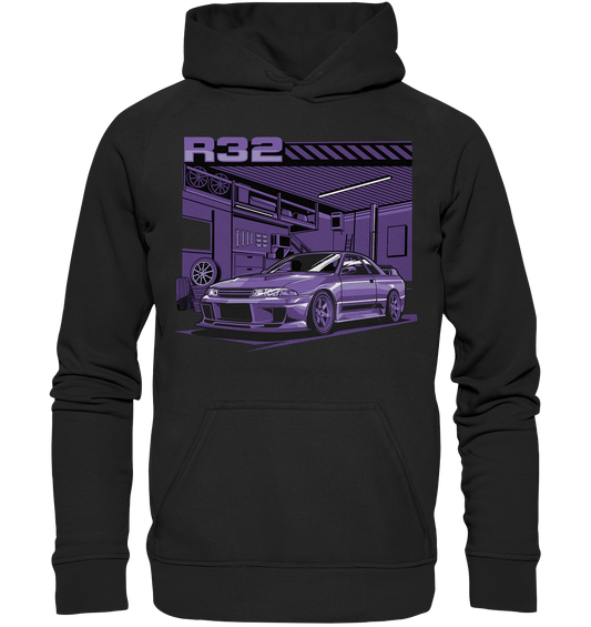 Nissan Skyline R32 Garage - Basic Unisex Hoodie XL - MotoMerch.de