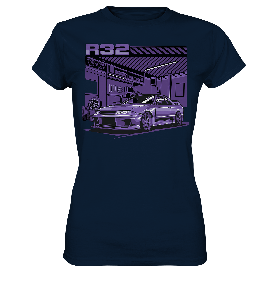 Nissan Skyline R32 Garage - Ladies Premium Shirt - MotoMerch.de