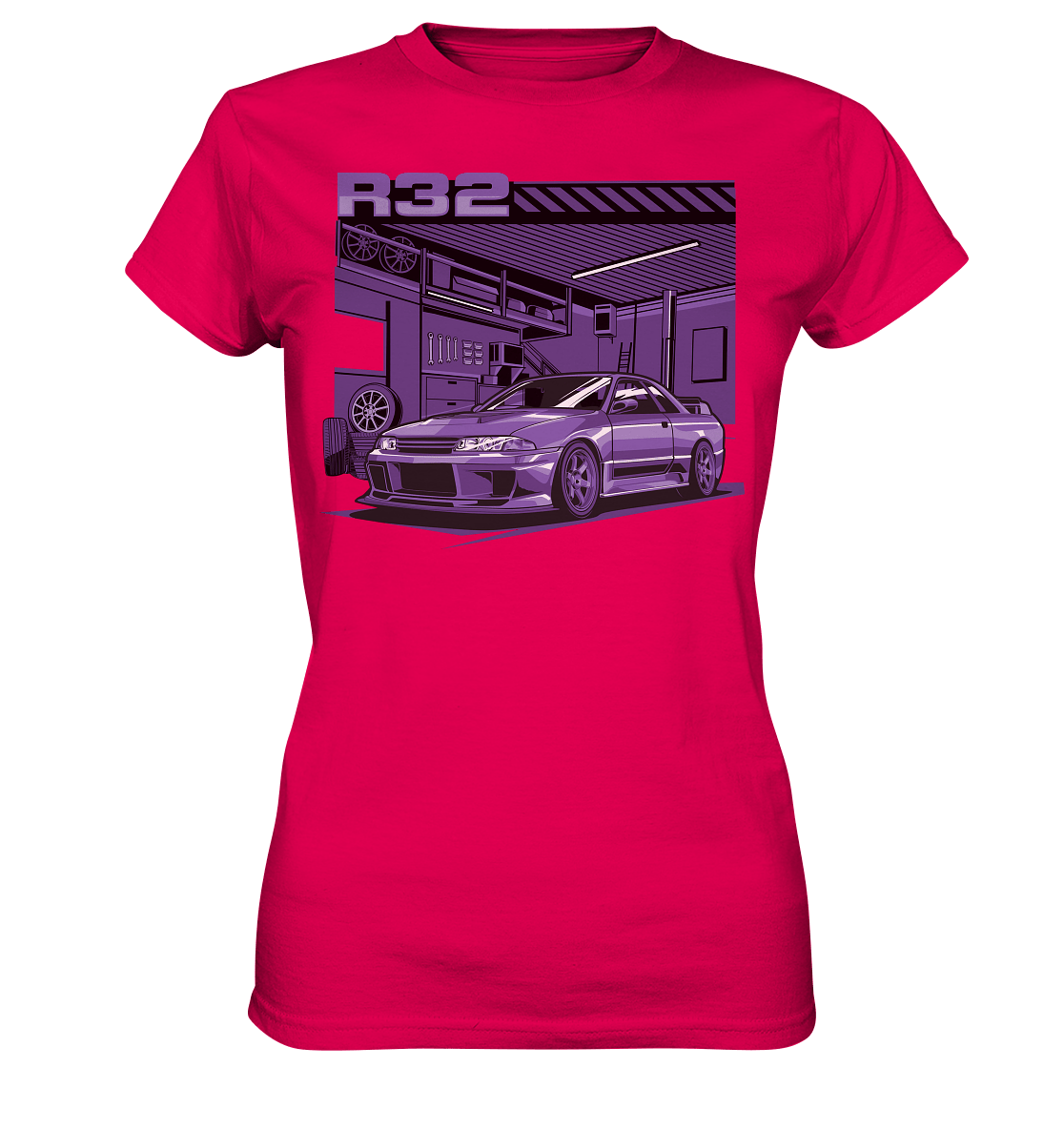 Nissan Skyline R32 Garage - Ladies Premium Shirt - MotoMerch.de