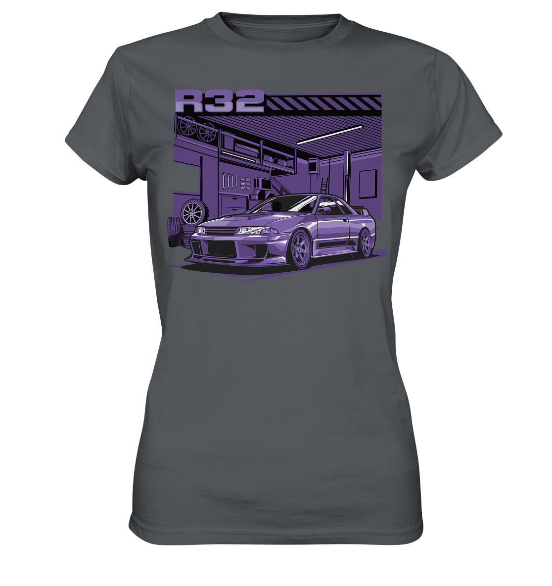 Nissan Skyline R32 Garage - Ladies Premium Shirt - MotoMerch.de