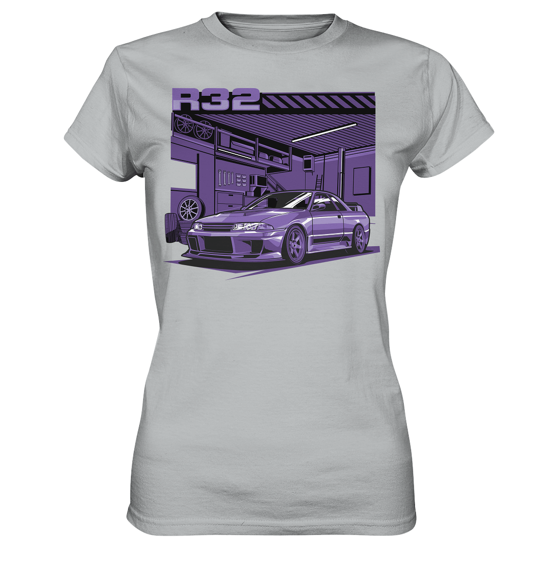 Nissan Skyline R32 Garage - Ladies Premium Shirt - MotoMerch.de