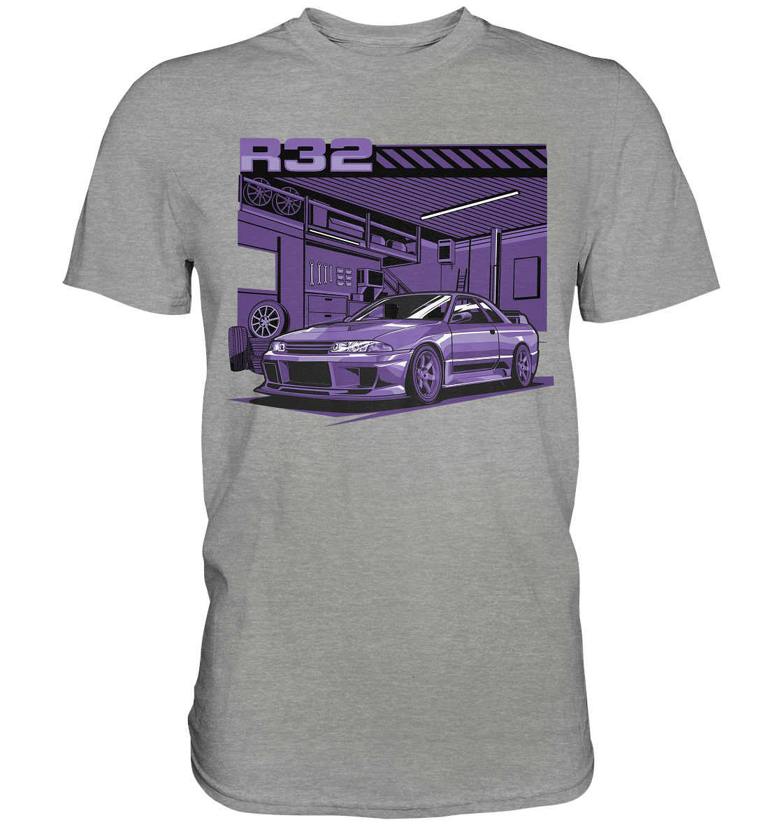 Nissan Skyline R32 Garage - Premium Shirt - MotoMerch.de