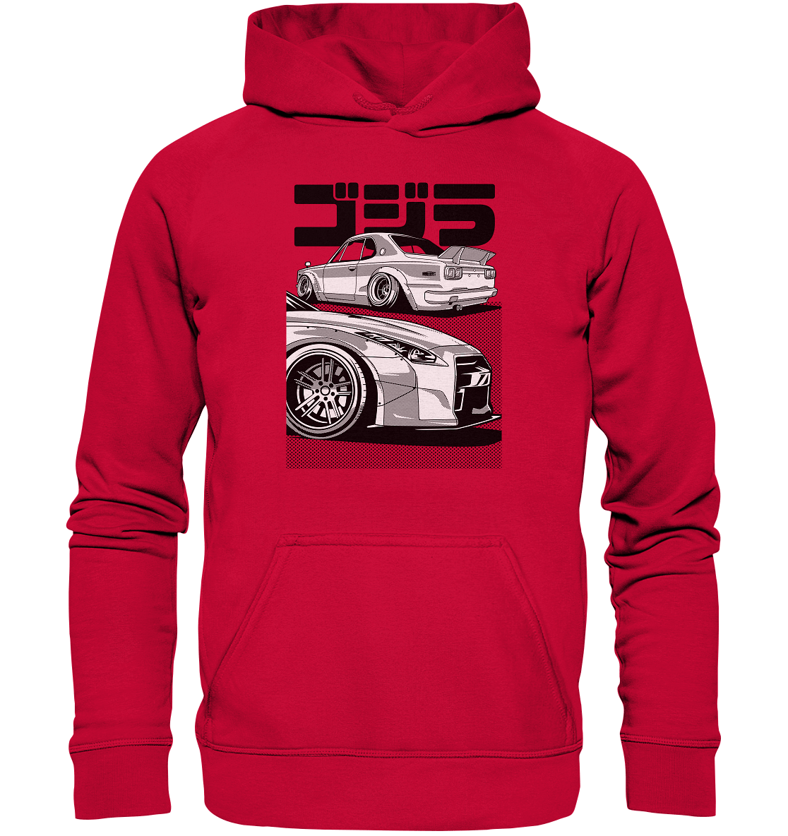 R35 GT-R vs. KPGC10 Skyline - Basic Unisex Hoodie - MotoMerch.de