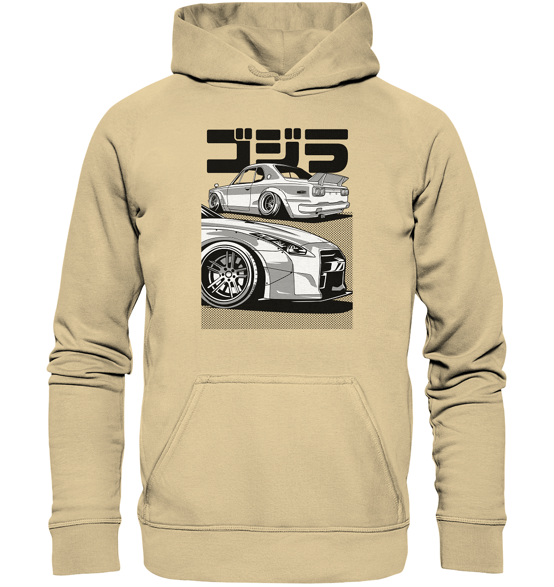 R35 GT-R vs. KPGC10 Skyline - Basic Unisex Hoodie - MotoMerch.de