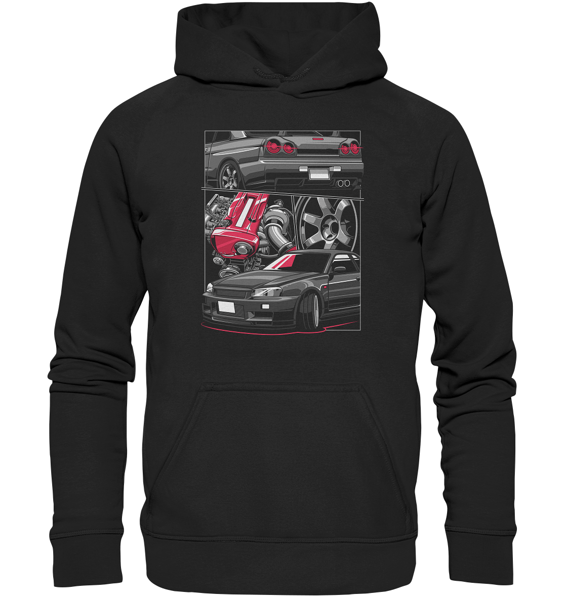 RB26 Skyline R34 - Basic Unisex Hoodie XL - MotoMerch.de