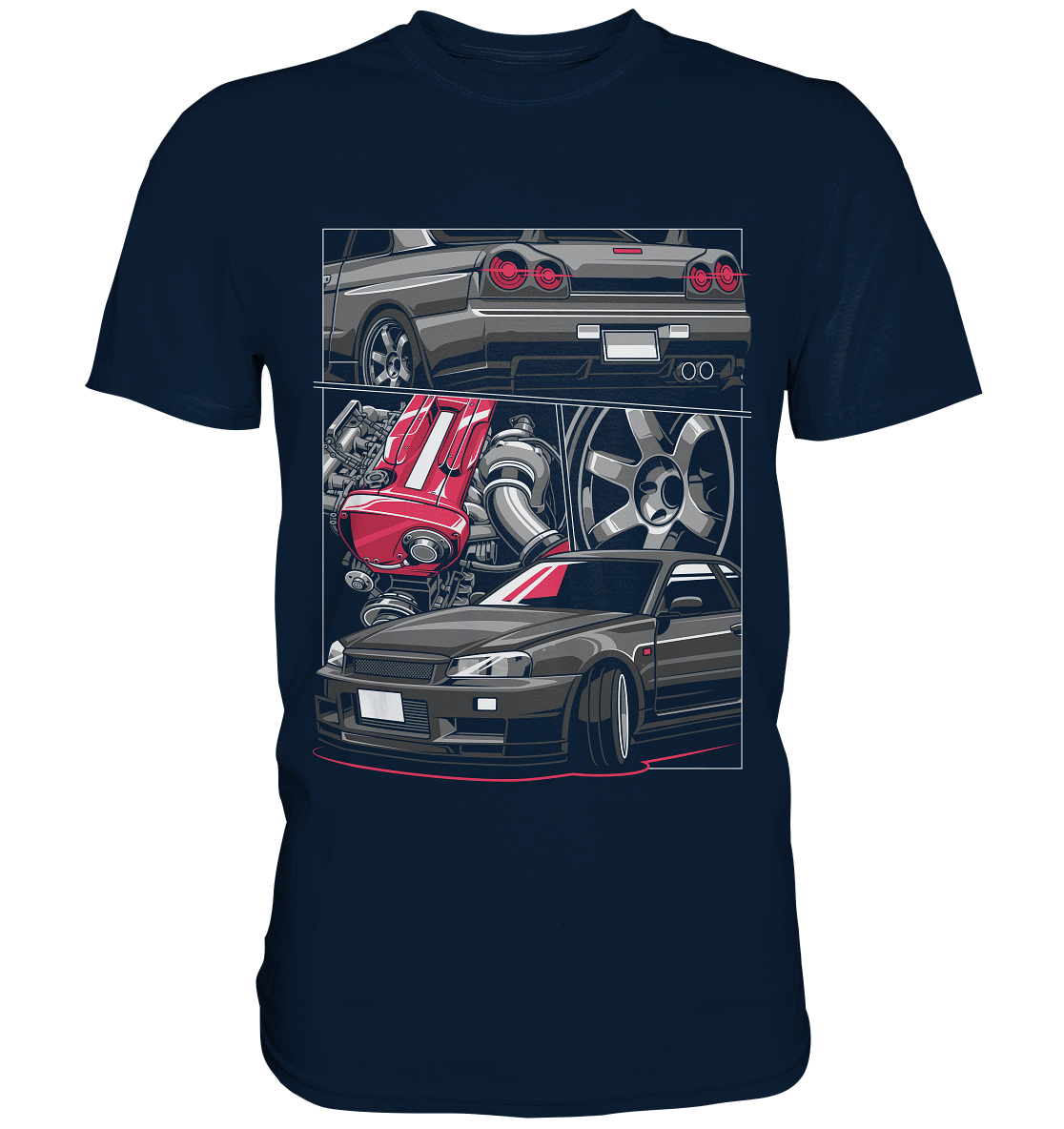 RB26 Skyline R34 - Premium Shirt - MotoMerch.de