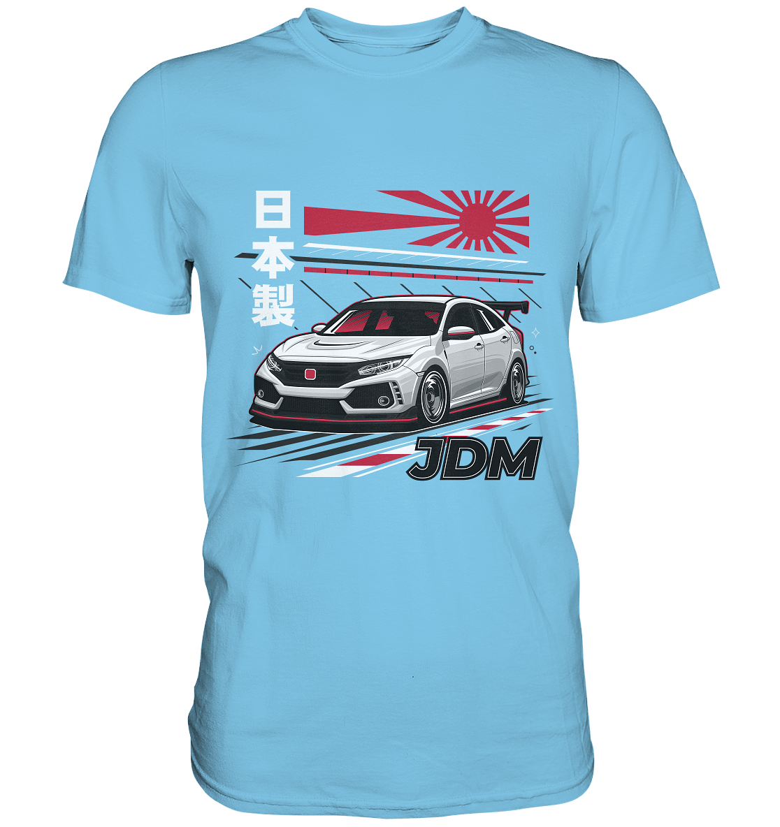 Rising Sun Civic FK8 Type-R - Premium Shirt - MotoMerch.de