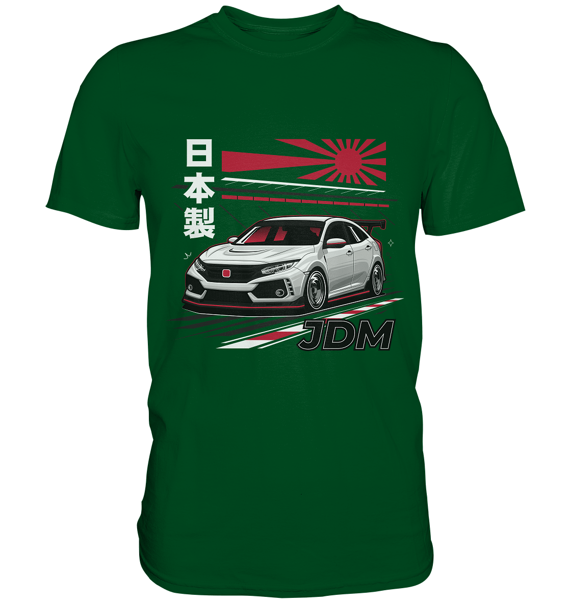 Rising Sun Civic FK8 Type-R - Premium Shirt - MotoMerch.de