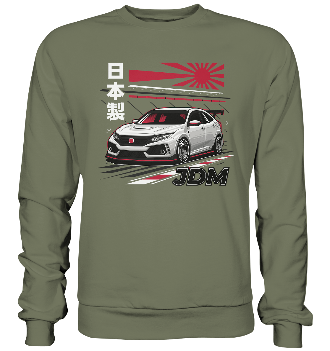 Rising Sun Civic FK8 Type-R - Premium Sweatshirt - MotoMerch.de