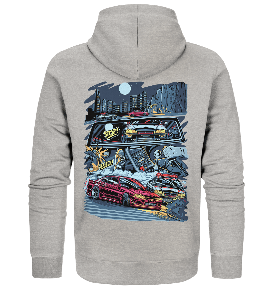 S15 vs R34 Touge Clash - Organic Zipper - MotoMerch.de