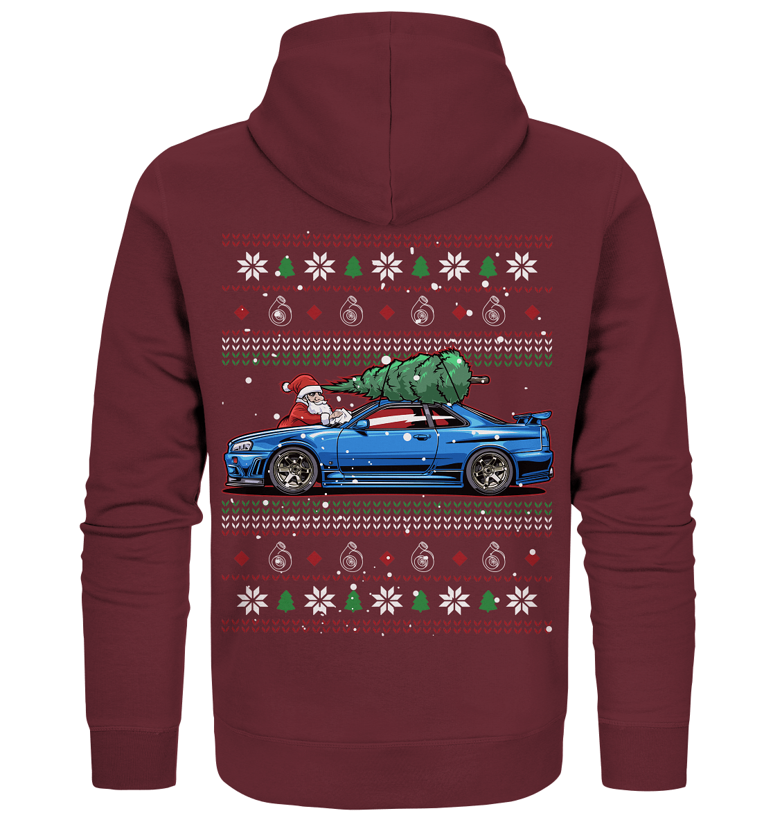 Santa´s Schlitten - Skyline R34 - Organic Zipper - MotoMerch.de