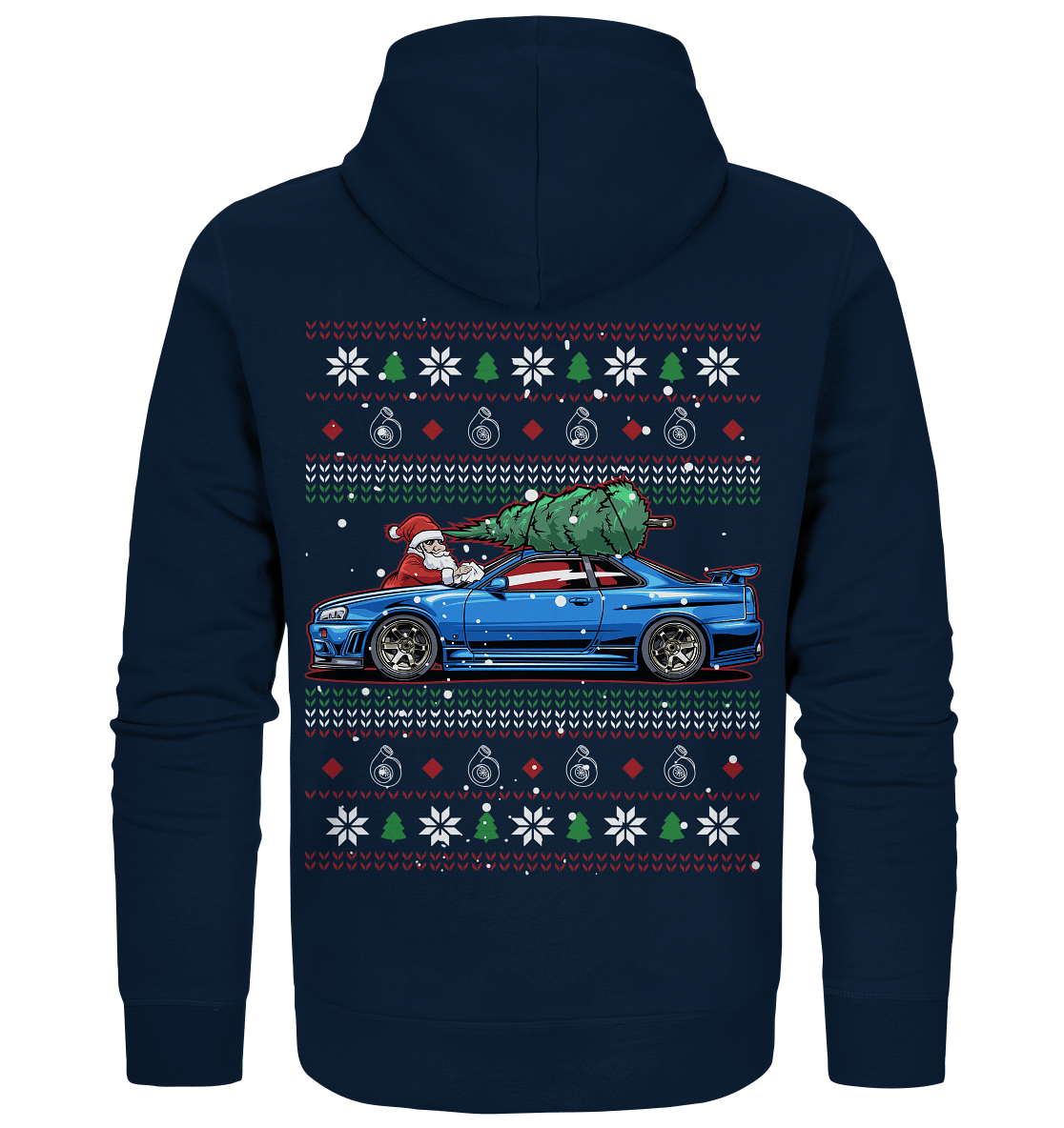 Santa´s Schlitten - Skyline R34 - Organic Zipper - MotoMerch.de