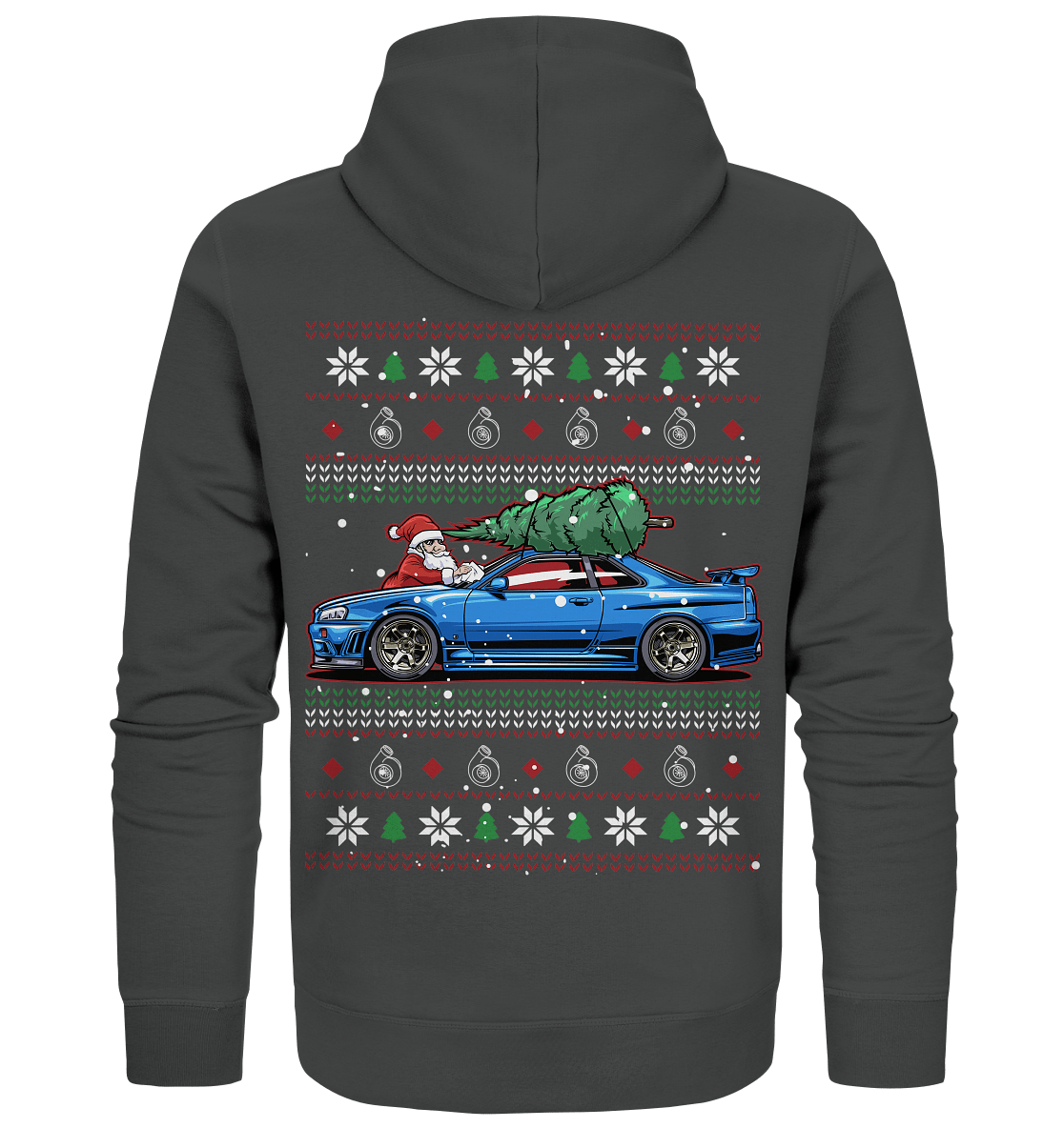 Santa´s Schlitten - Skyline R34 - Organic Zipper - MotoMerch.de