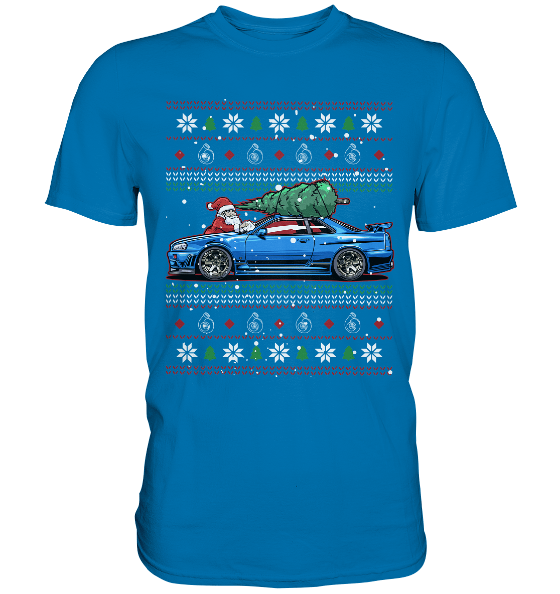 Santa´s Schlitten - Skyline R34 - Premium Shirt - MotoMerch.de