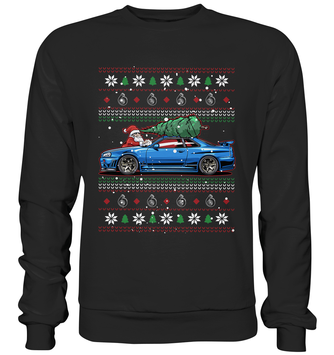 Santa´s Schlitten - Skyline R34 - Premium Sweatshirt - MotoMerch.de