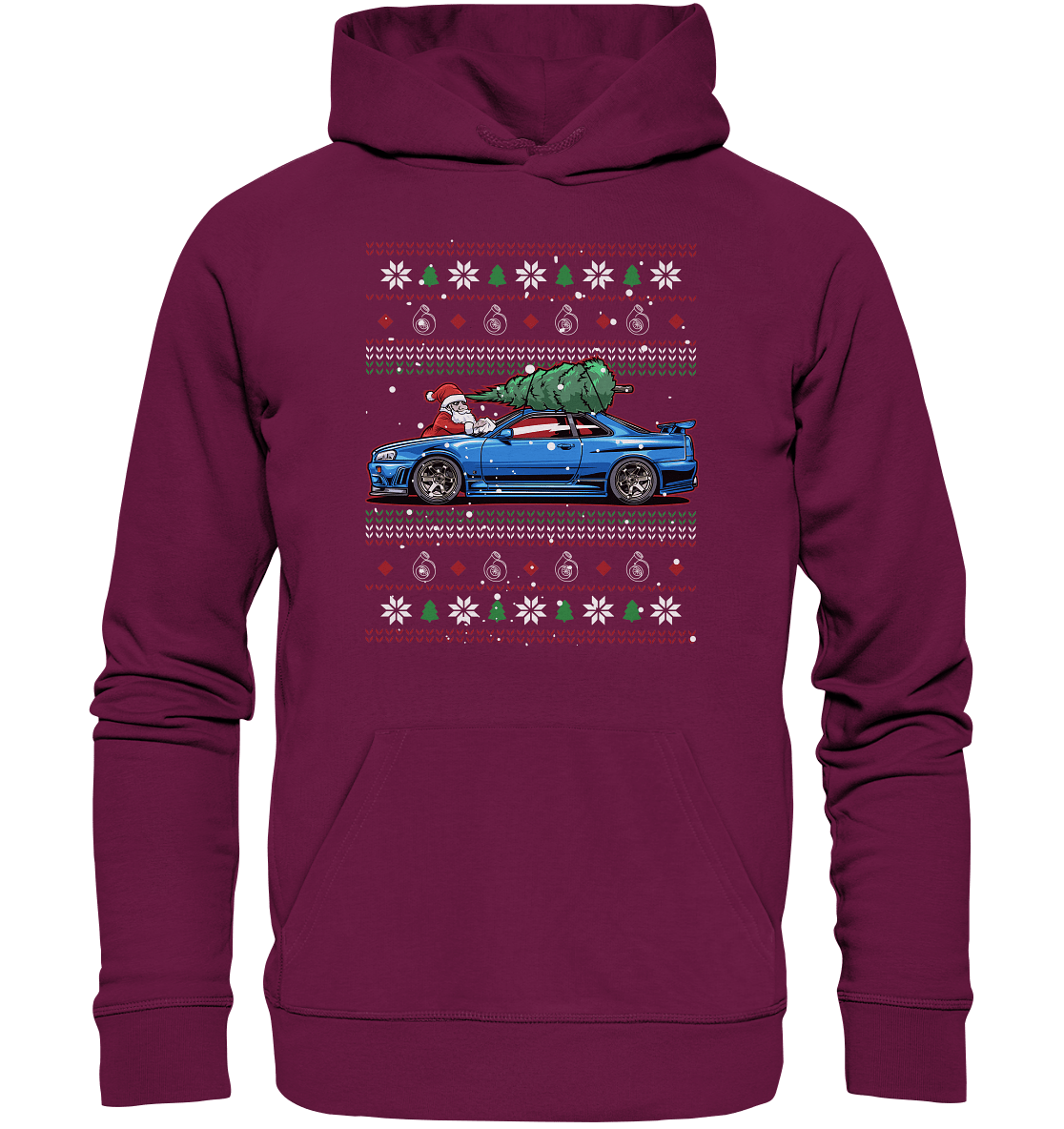 Santa´s Schlitten - Skyline R34 - Premium Unisex Hoodie - MotoMerch.de