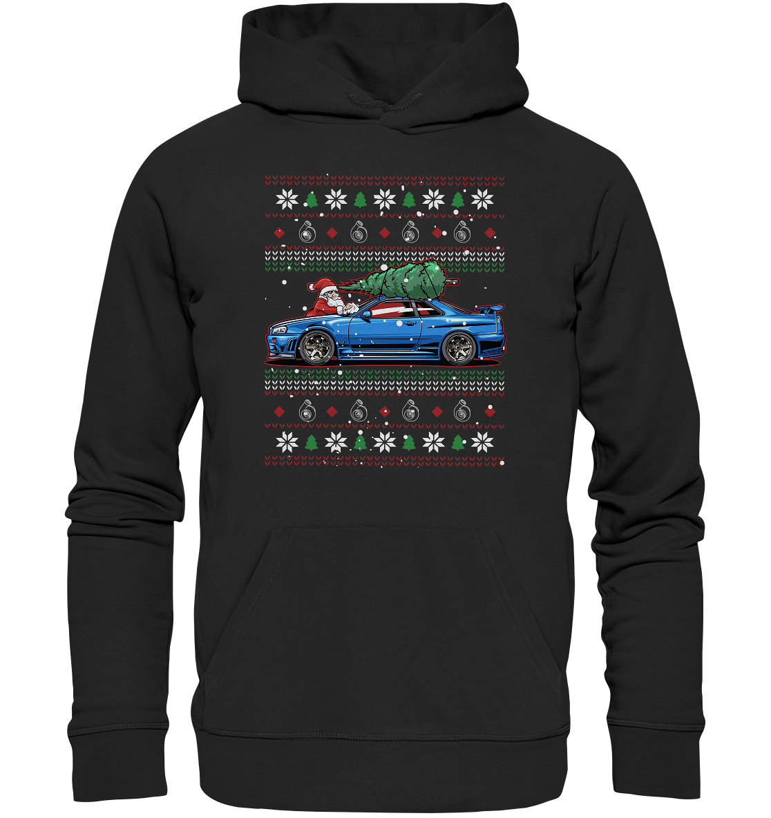 Santa´s Schlitten - Skyline R34 - Premium Unisex Hoodie - MotoMerch.de