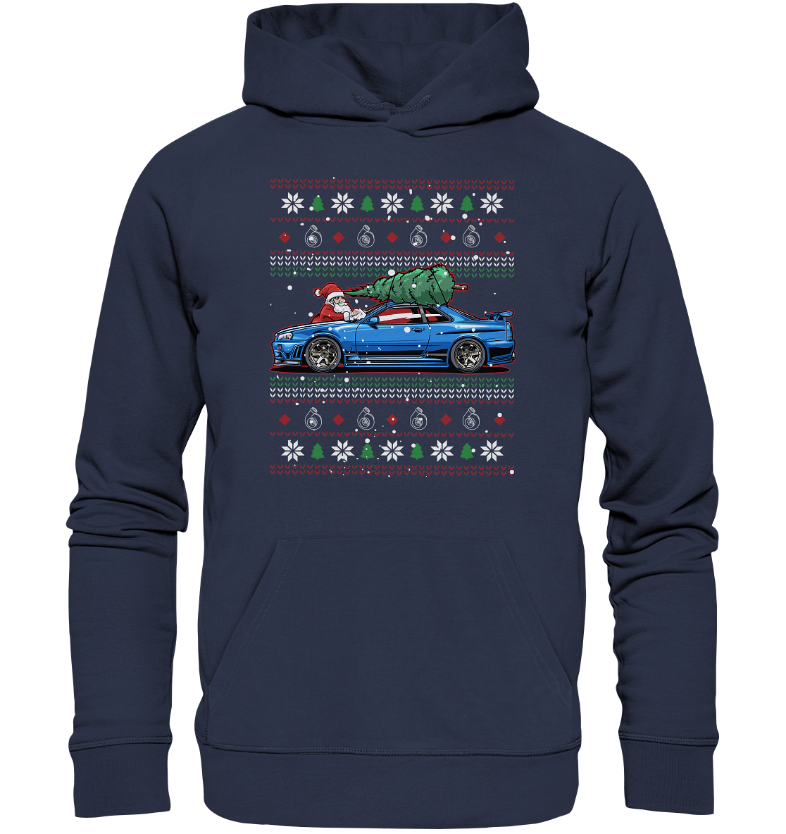 Santa´s Schlitten - Skyline R34 - Premium Unisex Hoodie - MotoMerch.de