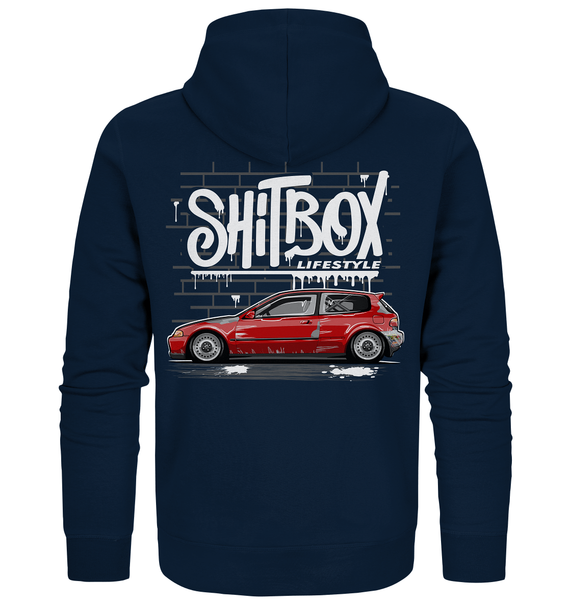 Shitbox Civic EG - Organic Zipper - MotoMerch.de