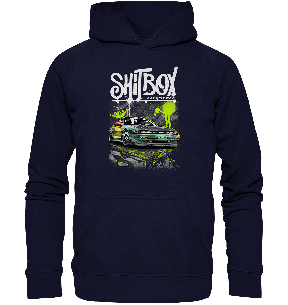 Shitbox Nissan Silvia PS13 - Basic Unisex Hoodie XL - MotoMerch.de