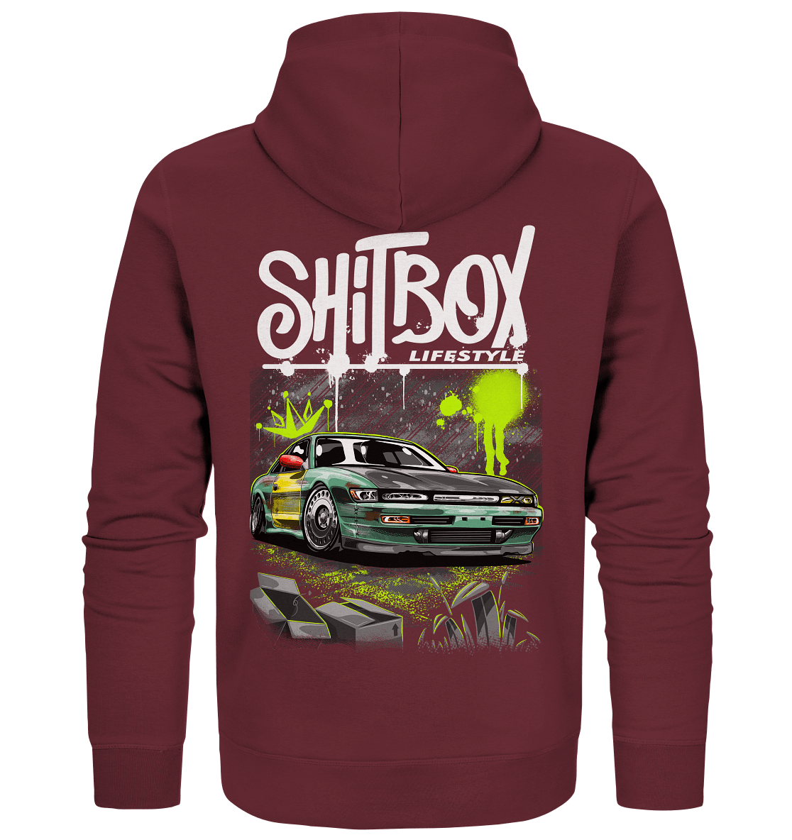 Shitbox Nissan Silvia PS13 - Organic Zipper - MotoMerch.de