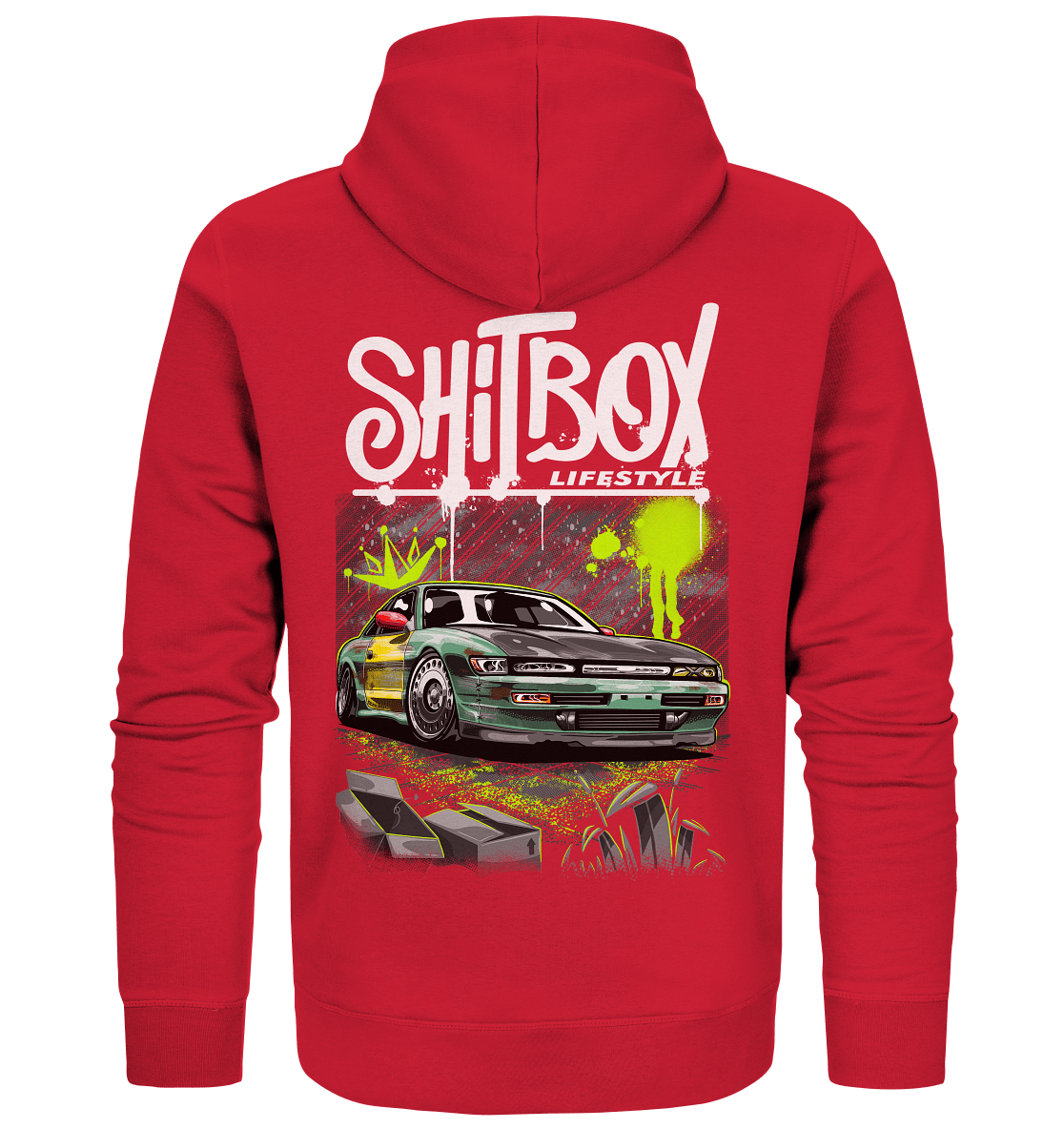 Shitbox Nissan Silvia PS13 - Organic Zipper - MotoMerch.de