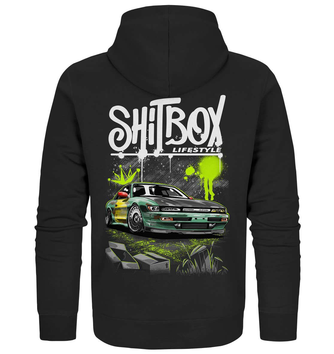 Shitbox Nissan Silvia PS13 - Organic Zipper - MotoMerch.de