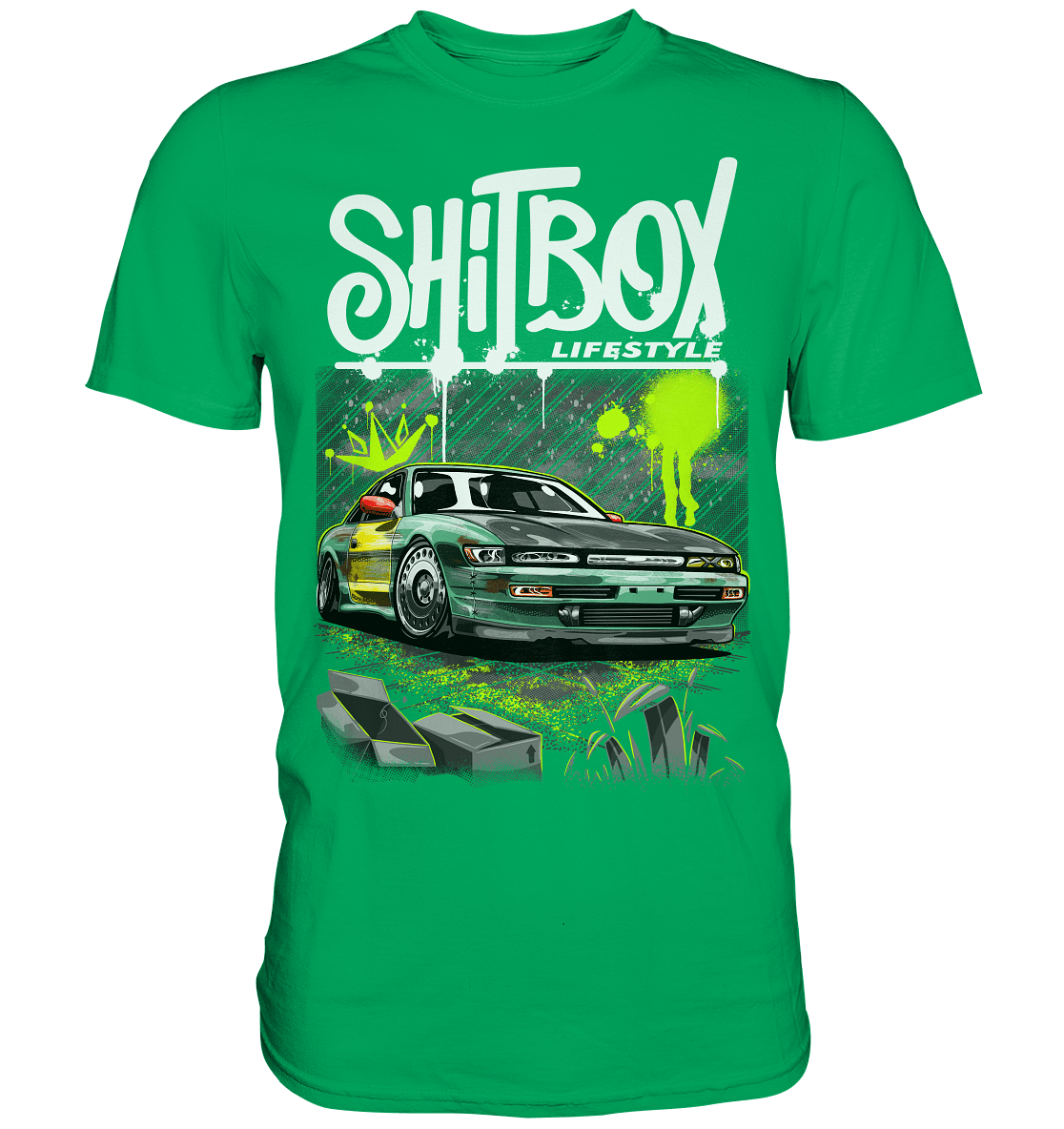 Shitbox Nissan Silvia PS13 - Premium Shirt - MotoMerch.de