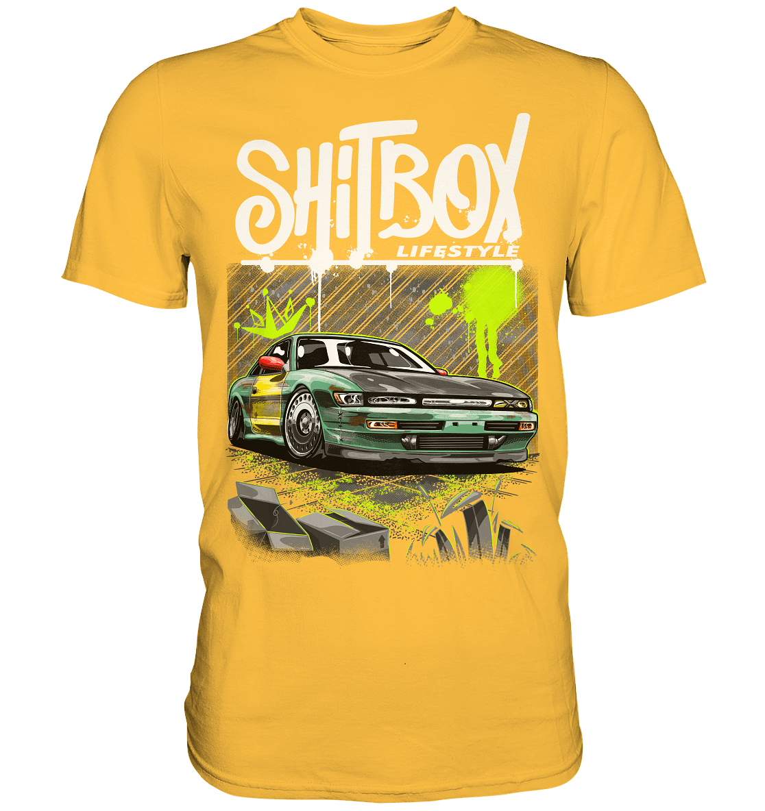 Shitbox Nissan Silvia PS13 - Premium Shirt - MotoMerch.de