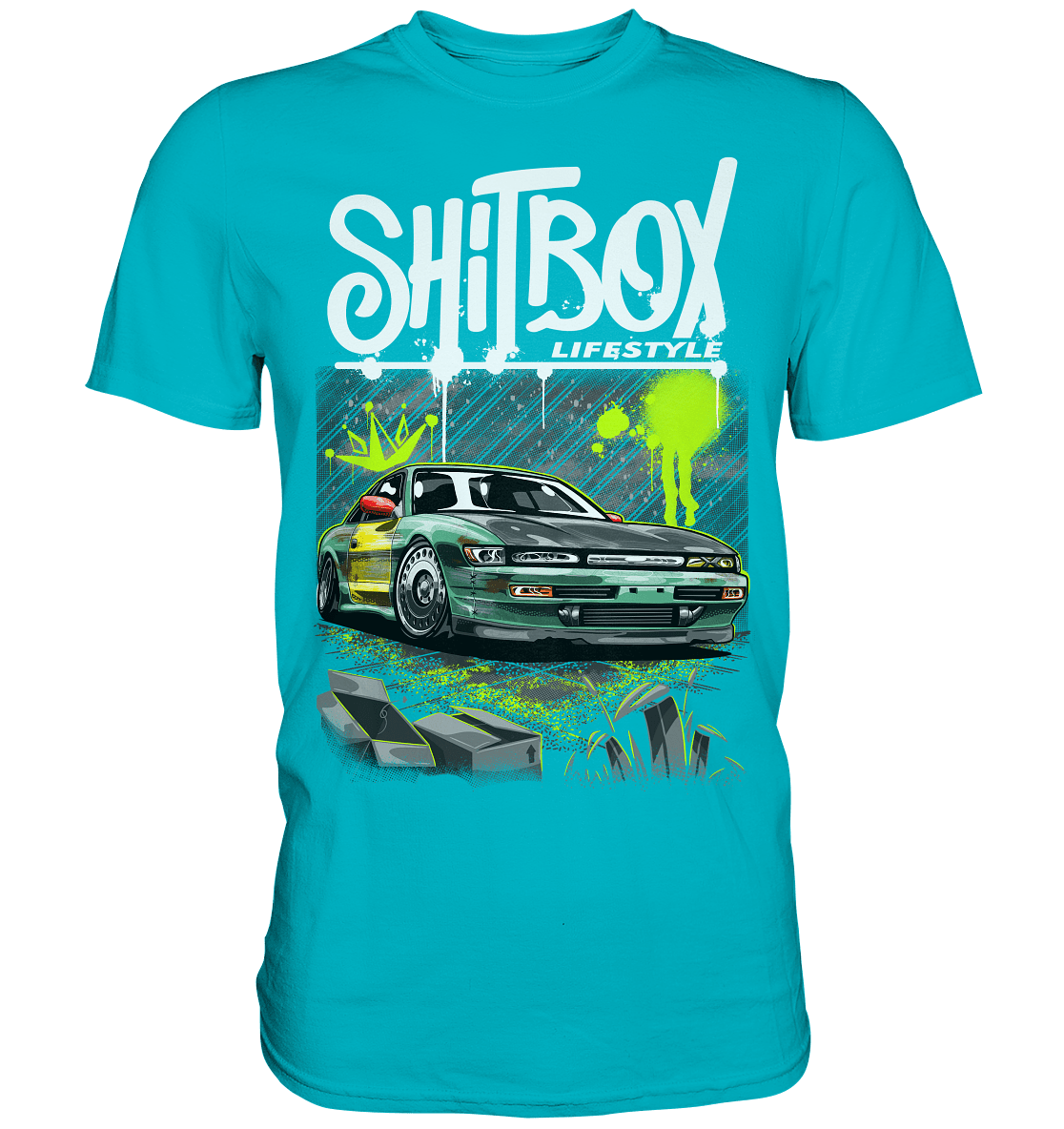 Shitbox Nissan Silvia PS13 - Premium Shirt - MotoMerch.de
