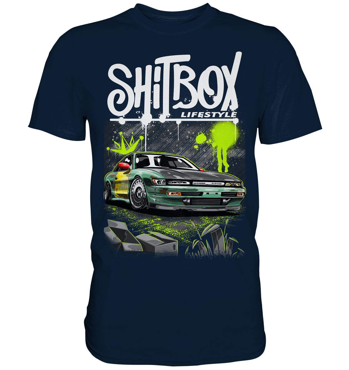 Shitbox Nissan Silvia PS13 - Premium Shirt - MotoMerch.de