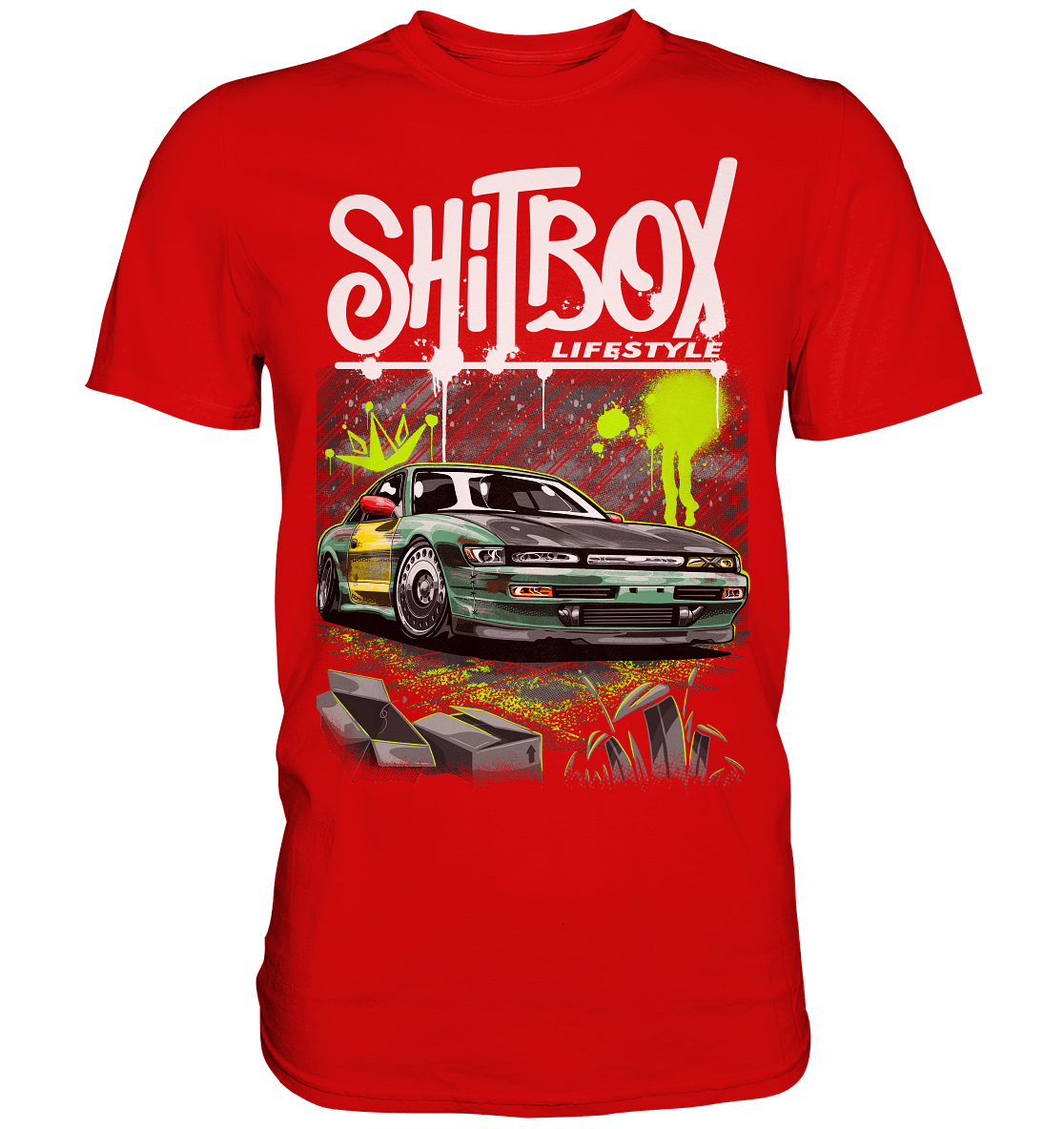 Shitbox Nissan Silvia PS13 - Premium Shirt - MotoMerch.de