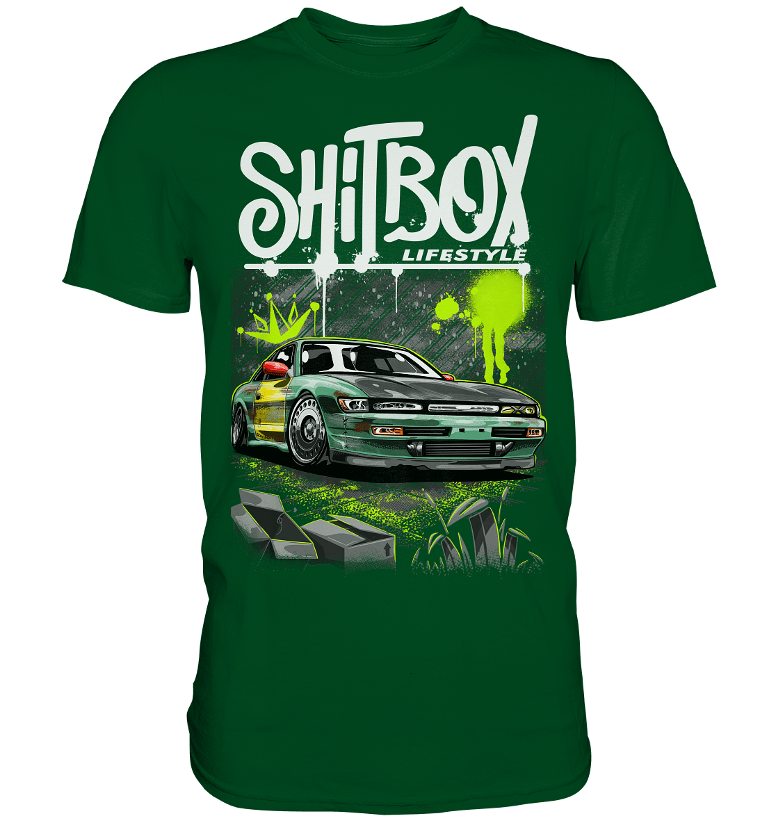 Shitbox Nissan Silvia PS13 - Premium Shirt - MotoMerch.de